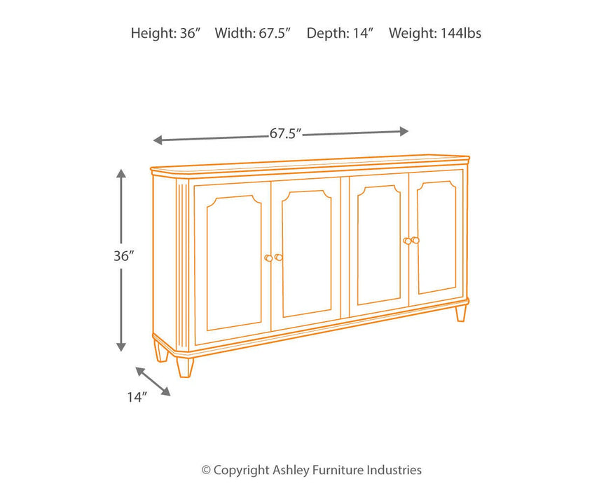Signature Design Antique White Accent Cabinet