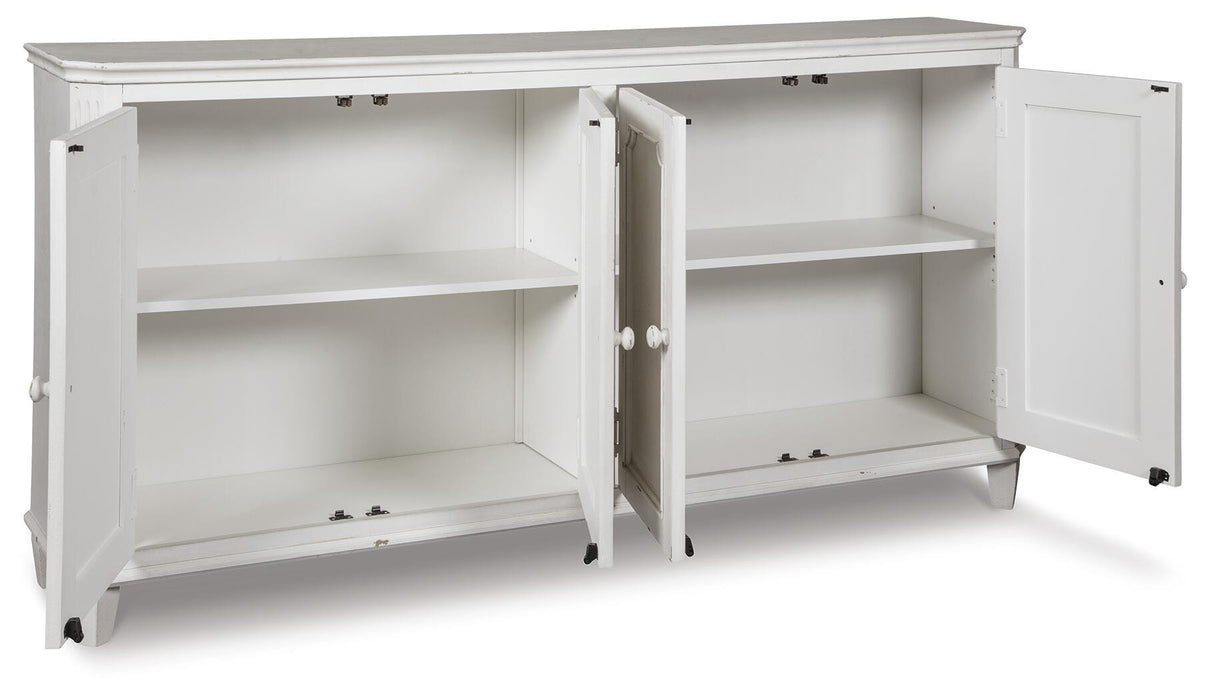 Signature Design Antique White Accent Cabinet
