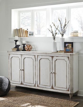 Signature Design Antique White Accent Cabinet