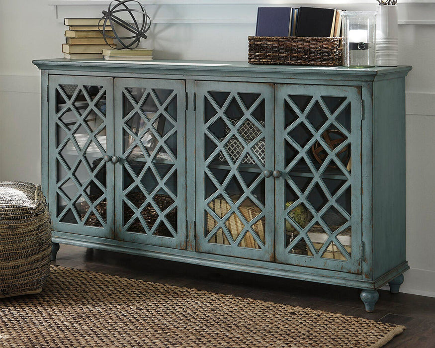 Signature Design Antique Teal Accent Cabinet