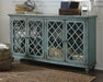 Signature Design Antique Teal Accent Cabinet