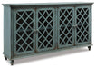 Signature Design Antique Teal Accent Cabinet