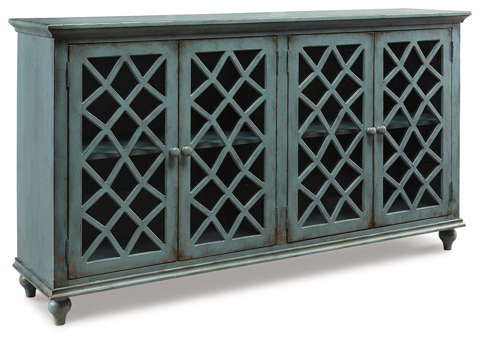 Signature Design Antique Teal Accent Cabinet