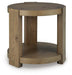 Signature Design Light Brown Round End Table