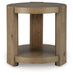 Signature Design Light Brown Round End Table