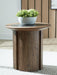 Signature Design Warm Brown Round End Table