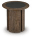 Signature Design Warm Brown Round End Table