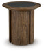 Signature Design Warm Brown Round End Table