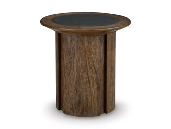 Signature Design Warm Brown Round End Table