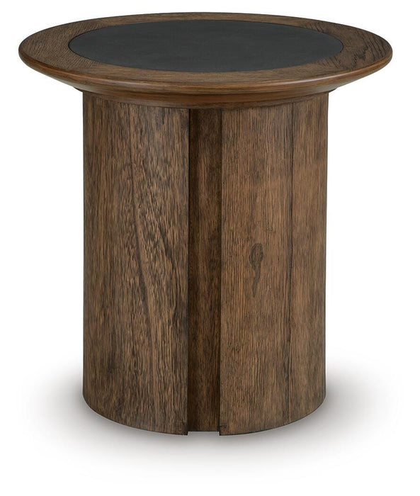 Signature Design Warm Brown Round End Table