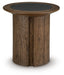 Signature Design Warm Brown Round End Table