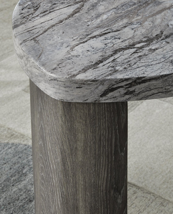 Signature Design Gray/Brown Triangle End Table