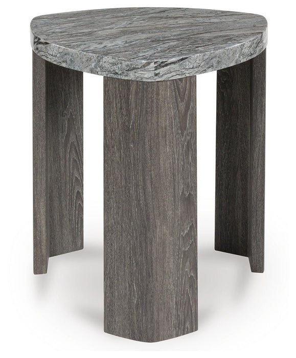 Signature Design Gray/Brown Triangle End Table