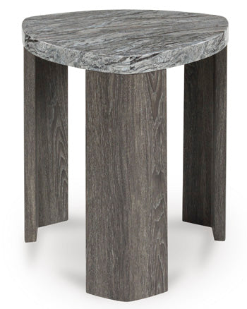 Signature Design Gray/Brown Triangle End Table
