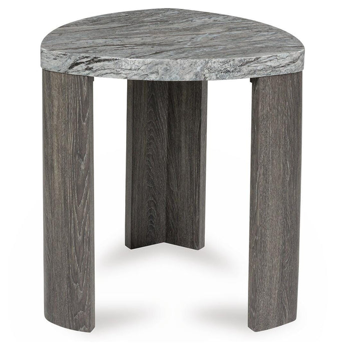 Signature Design Gray/Brown Triangle End Table