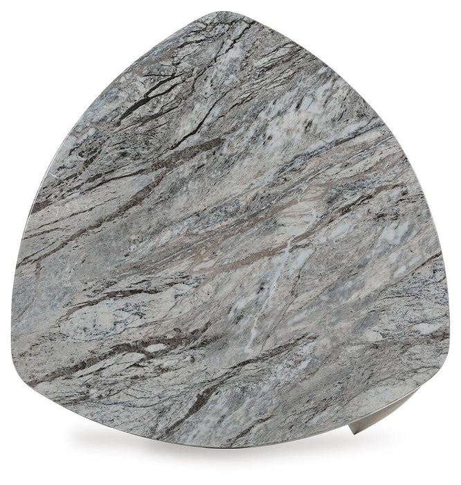 Signature Design Gray/Brown Triangle End Table