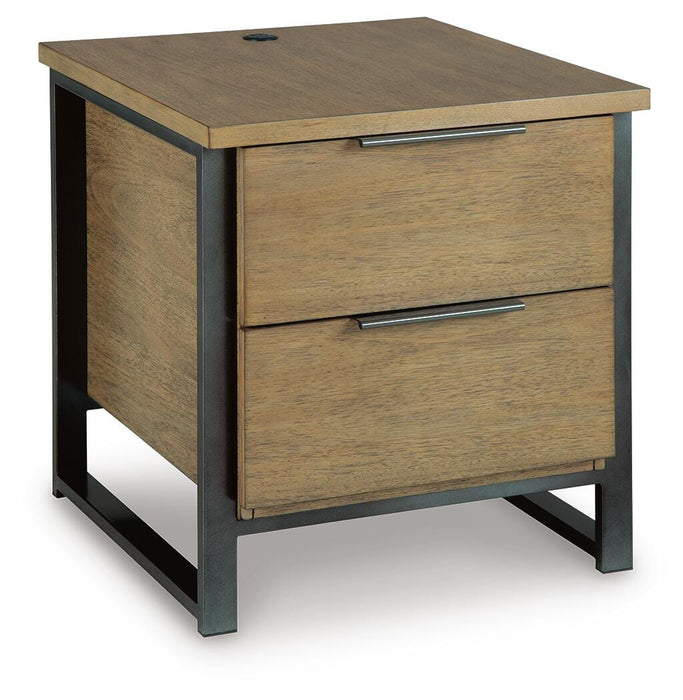Signature Design Light Brown Rectangular End Table
