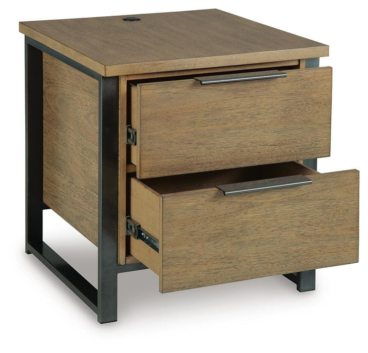 Signature Design Light Brown Rectangular End Table