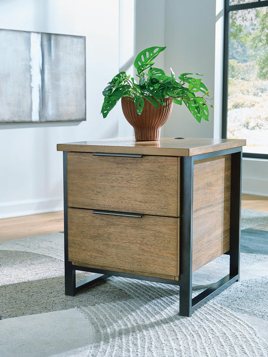 Signature Design Light Brown Rectangular End Table
