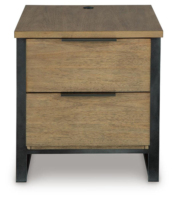 Signature Design Light Brown Rectangular End Table