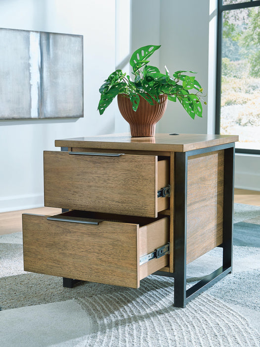 Signature Design Light Brown Rectangular End Table