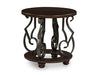 Signature Design Dark Brown Round End Table