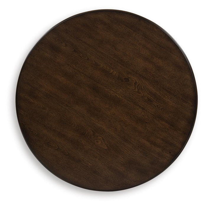 Signature Design Dark Brown Round End Table