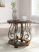 Signature Design Dark Brown Round End Table