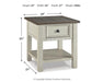 Signature Design Two-tone Rectangular End Table