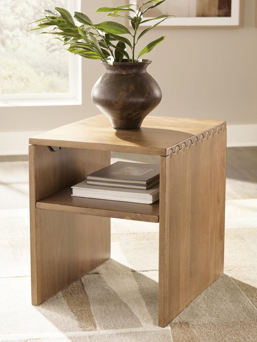 Signature Design Rich Brown Rectangular End Table
