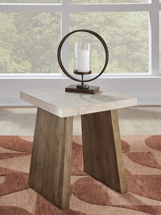 Signature Design Light Brown Square End Table