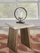 Signature Design Light Brown Square End Table