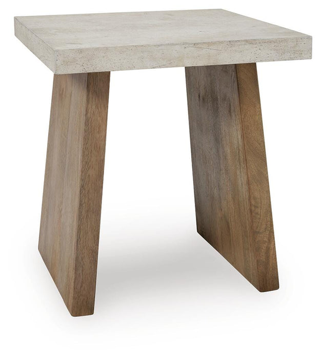 Signature Design Light Brown Square End Table