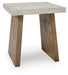 Signature Design Light Brown Square End Table