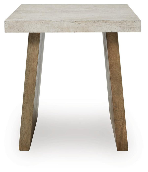 Signature Design Light Brown Square End Table