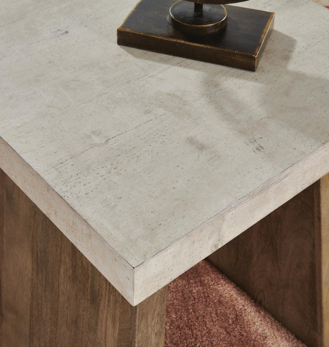 Signature Design Light Brown Square End Table