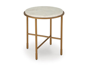 Signature Design Antique Gold Round End Table