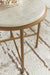 Signature Design Antique Gold Round End Table