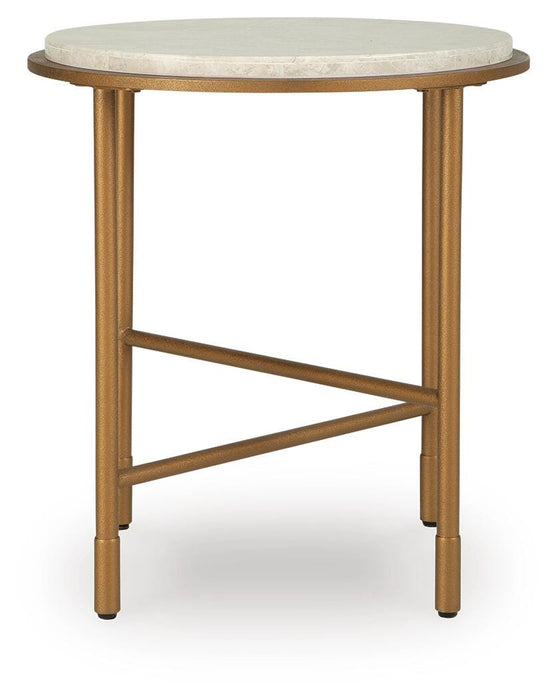 Signature Design Antique Gold Round End Table