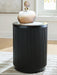 Signature Design Black Round End Table