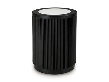 Signature Design Black Round End Table