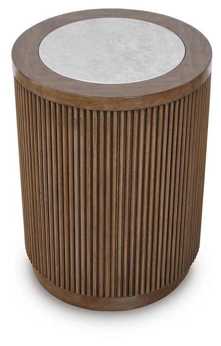 Signature Design Brown Round End Table