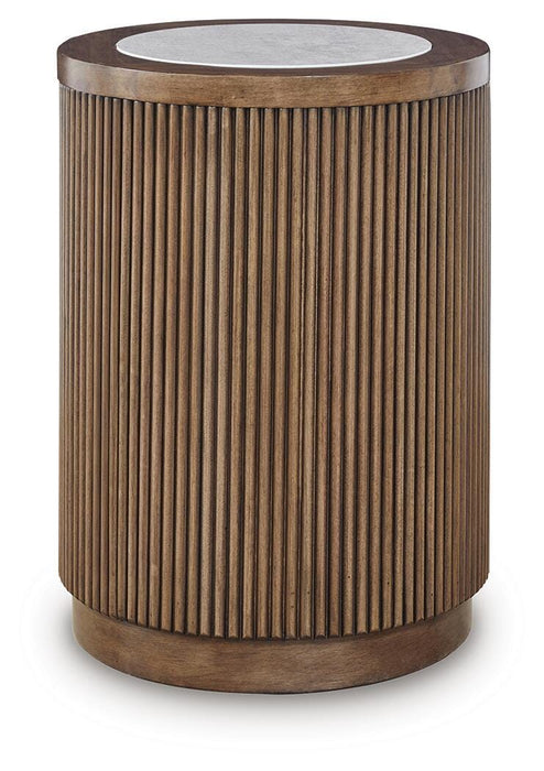 Signature Design Brown Round End Table