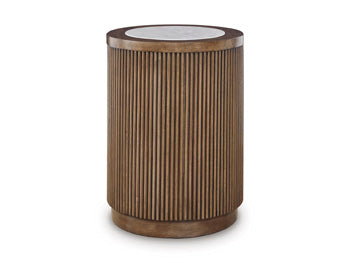 Signature Design Brown Round End Table