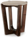 Signature Design Warm Brown Round End Table