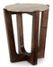 Signature Design Warm Brown Round End Table