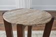 Signature Design Warm Brown Round End Table