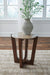 Signature Design Warm Brown Round End Table