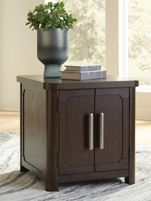 Signature Design Dark Brown Rectangular End Table