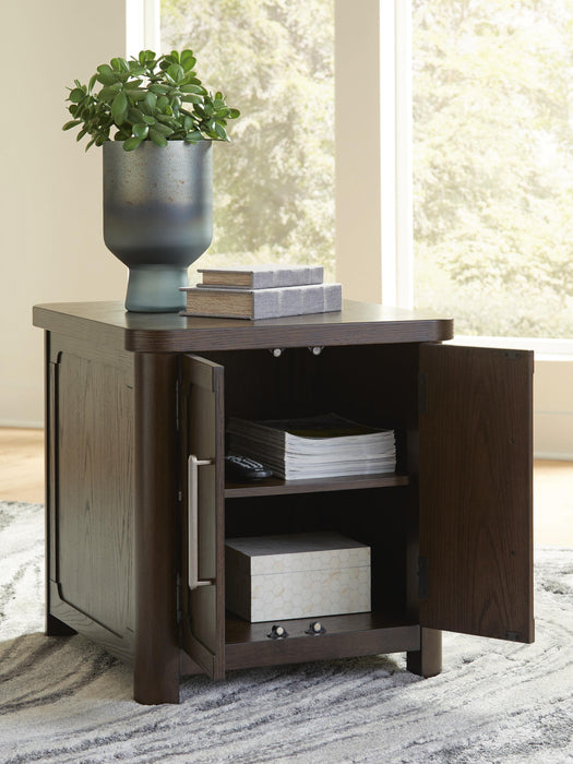 Signature Design Dark Brown Rectangular End Table